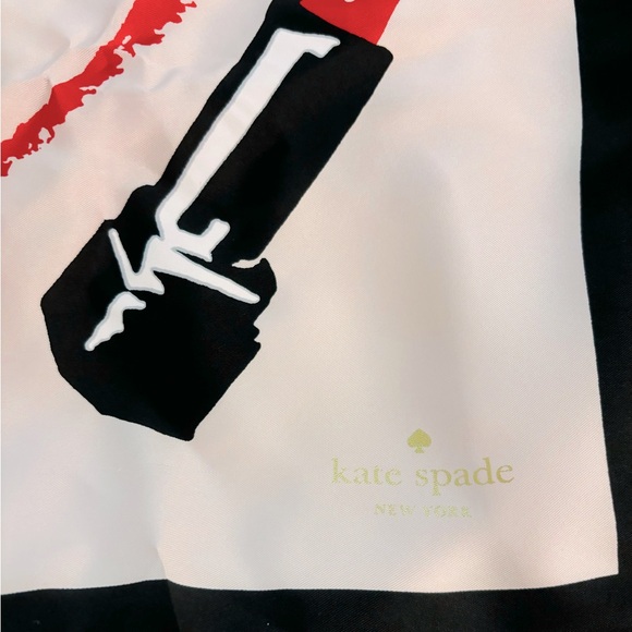 Kate Spade Lipstick “Lovely” Silk Square Scarf - Picture 4 of 5